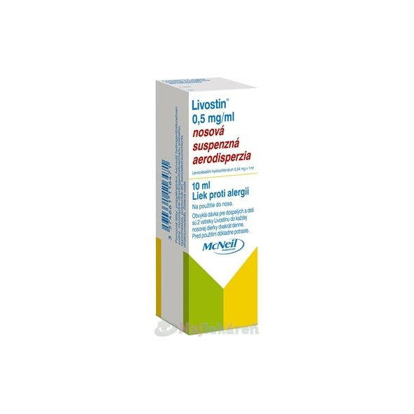 Livostin 0,5 mg/ ml proti kýchaniu, 10ml
