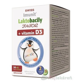 Laktobacily JUNIOR SWISS Imunit + vitamín D3