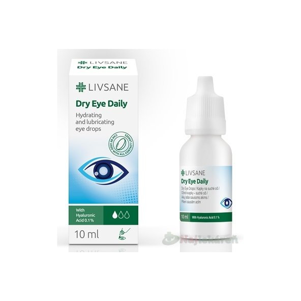 Livsane očné kvapky pre suché oči 0.1% HA 10M