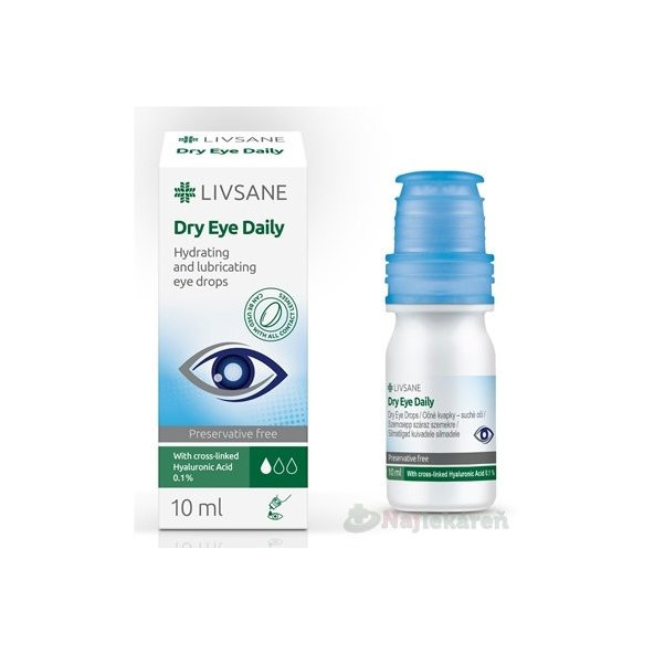 Livsane očné kvapky na suché oči 0,1%HA 10M