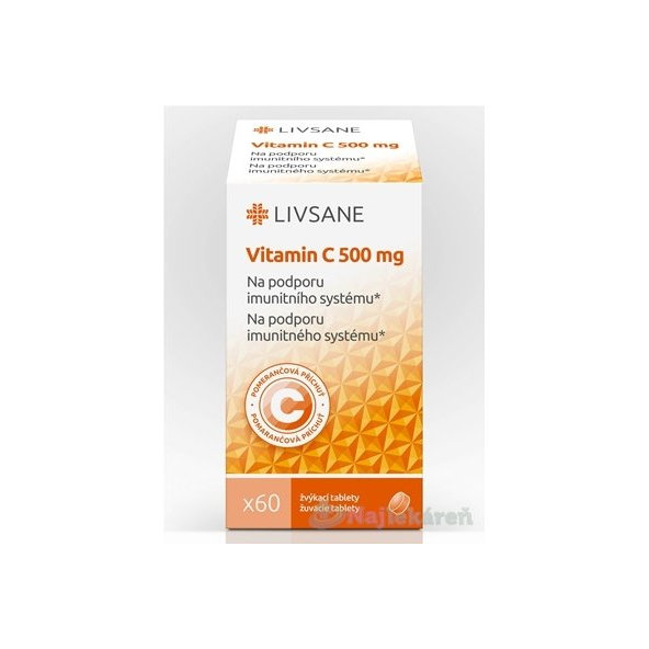 LIVSANE Vitamín C 500 mg žuvacie tablety 60 ks