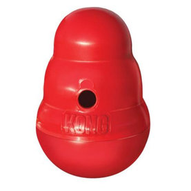 Hračka Kong Dog Wobbler, plniaca, červená, plast,  L