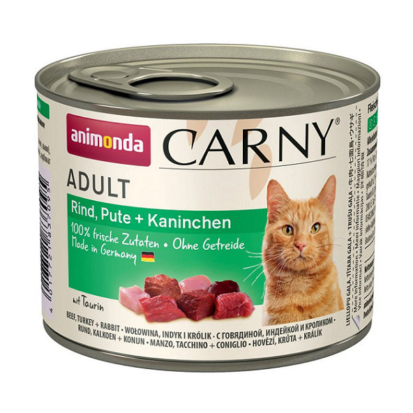 Animonda CARNY® cat Adult hovädzie, morka a králik konzervy pre králiky 6x200g