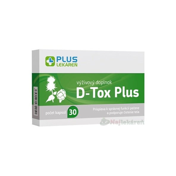 PLUS LEKÁREŇ D-Tox Plus na trávenie 30 kapsúl