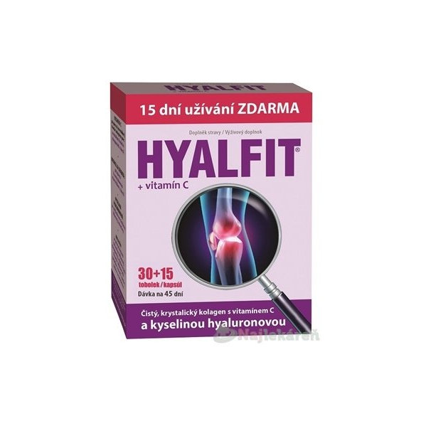HYALFIT + vitamín C, k normálnej tvorbe kolagénu, 45 ks