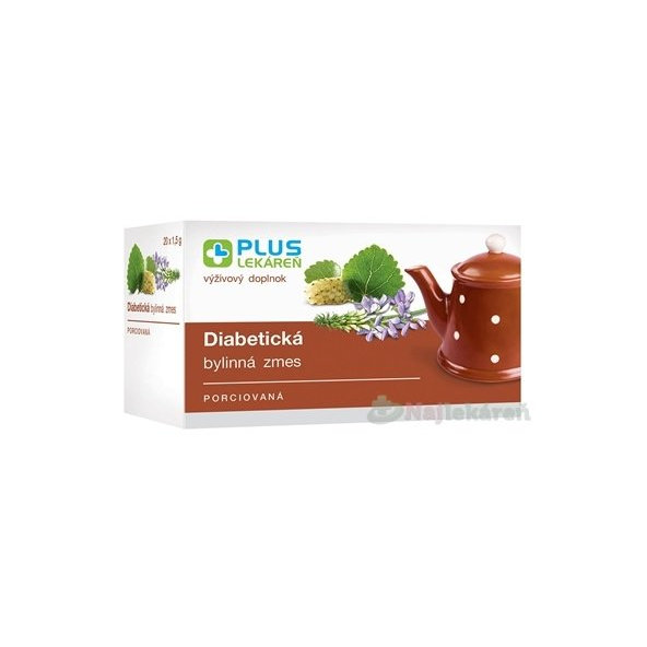 PLUS LEKÁREŇ Diabetická bylinná zmes 20x1,5g
