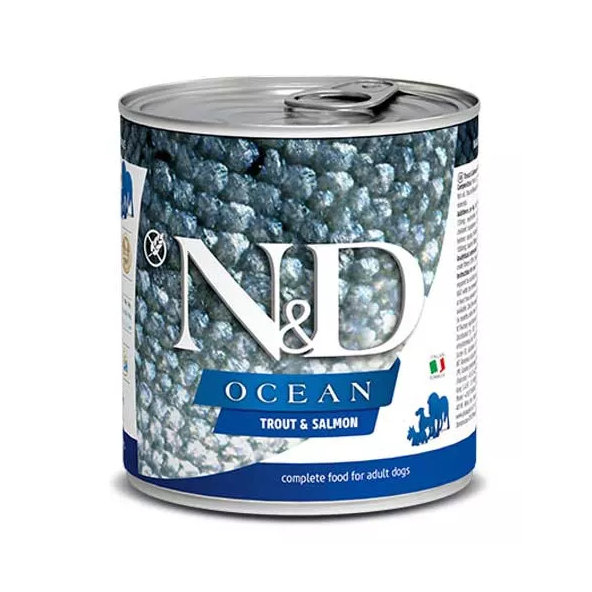 Farmina N&D dog OCEAN trout & salmon konzerva 285g
