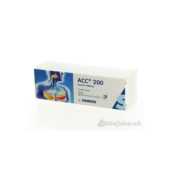 ACC Long 200 mg šumivé tablety na vykašliavanie 20 ks