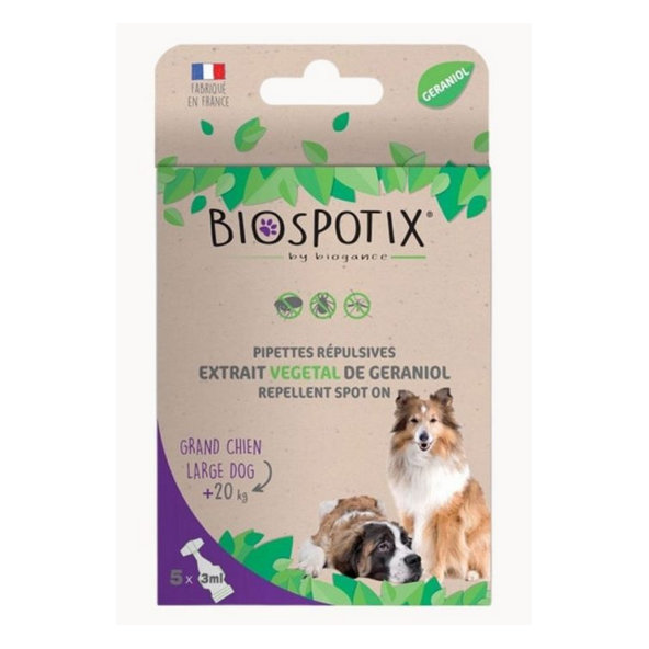BIOGANCE Biospotix Dog spot-on L-XL pipeta s repelentným účinkom pre psy 3x3ml (nad 20kg)