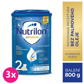 3x NUTRILON 2 Advanced Good Night následné dojčenské mlieko od uk. 6. mesiaca 800 g