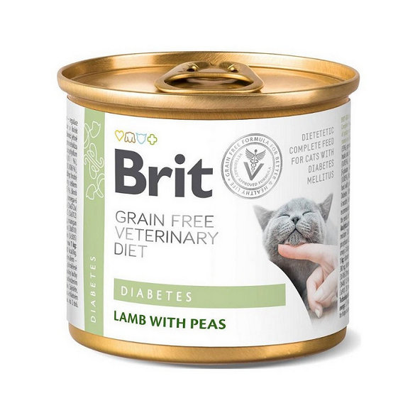 Brit Veterinary Diets GF cat Cans Diabetes konzerva pre mačky 200g