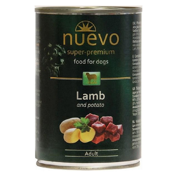 NUEVO dog Adult Lamb & Potato konzervy pre psy 6x400g