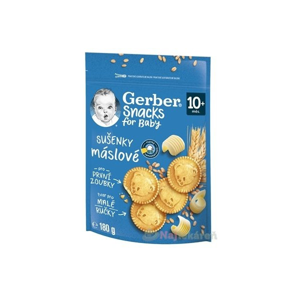 Gerber Snacks for Baby Maslové SUŠIENKY (od ukonč. 10. mesiaca) 180 g