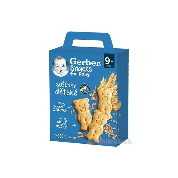 Gerber Snacks for Baby Detské SUŠIENKY (od ukonč. 9. mesiaca) 180 g
