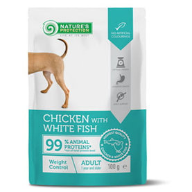 Natures Protection dog adult weight control chicken & white fish kapsičky pre psy 22 x 100g
