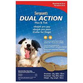Sergeant´s Dual Action obojok proti parazitom pre stredne veľké psy 60cm