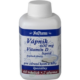 MedPharma VÁPNIK 600 mg + Vitamín D liq. 67cps