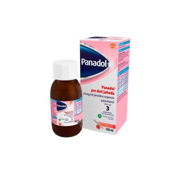 PANADOL PRE DETI JAHODA  proti horúčke a bolesti 100 ml