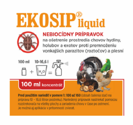 Ekosip liquid - roztok proti roztočom pre zvieratá 100ml