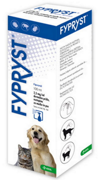 Fypryst antiparazitný sprej pre mačky a psov 100ml