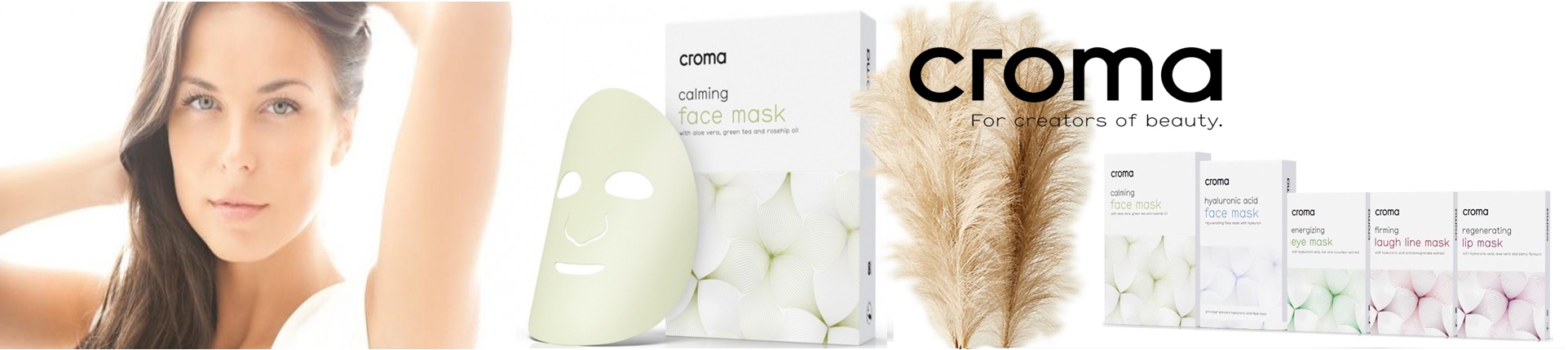 Croma Calming Face Mask 8 ks (maska so zeleným čajom)