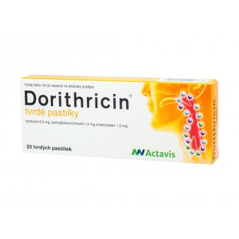Dorithricin na bolesť hrdla 20 pastiliek