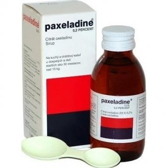 Paxeladine 0,2 PERCENT sirup na suchý kašeľ, 100 ml