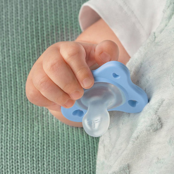 CHICCO Cumlík Physio Dual Soft silikónový chlapec 2-6m 2 ks