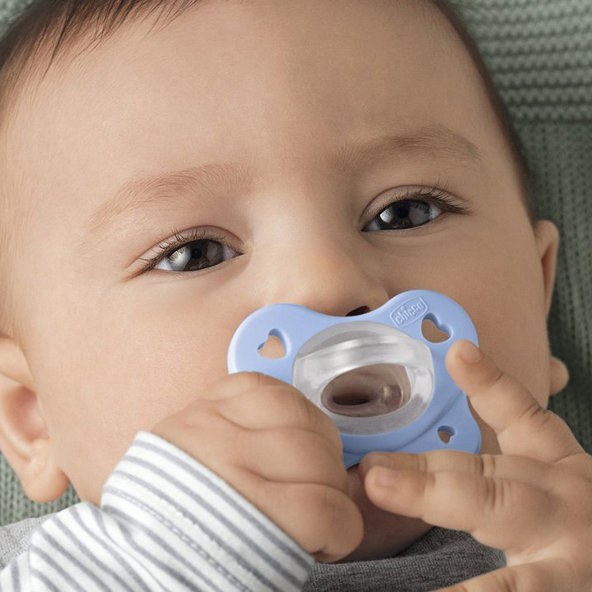 CHICCO Cumlík Physio Dual Soft silikónový chlapec 6-16m 2 ks