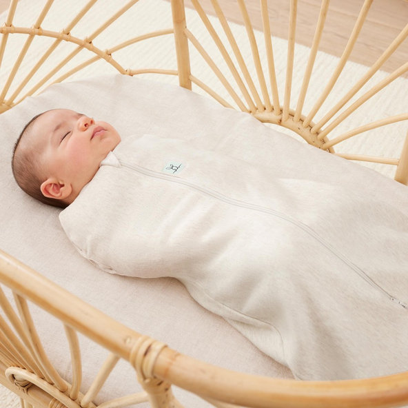 ERGOPOUCH Zavinovačka a vak na spanie Cocoon Oatmeal Marle 1 tog 3-6 m