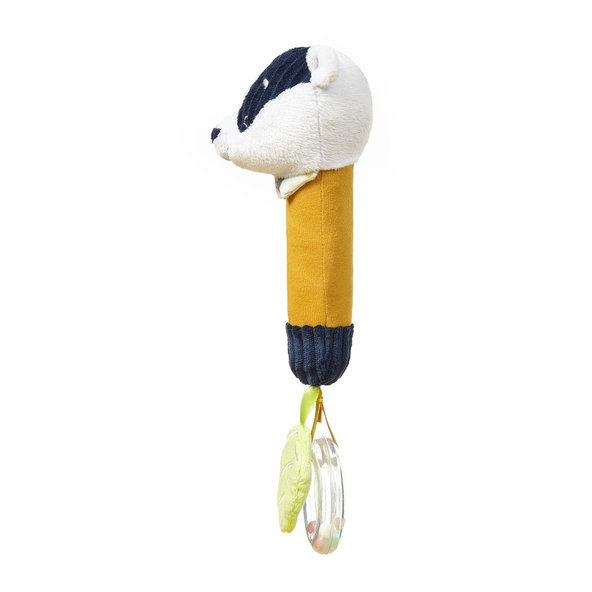 BABYONO Hračka pískacia s hrkalkou jazvec Edmund, 3m+