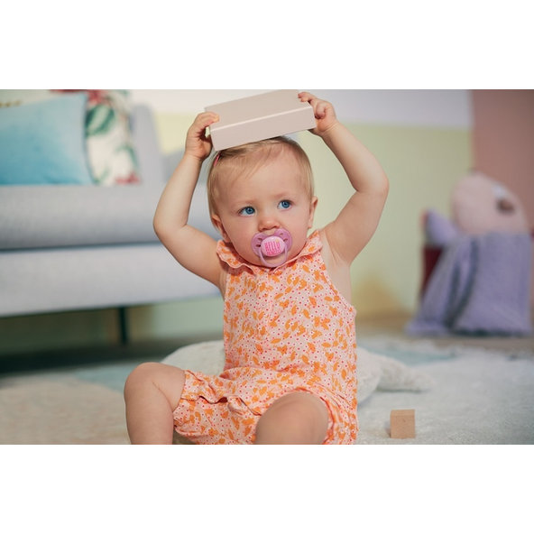 Philips AVENT Cumlík Ultrasoft text 6-18m dievča 2 ks