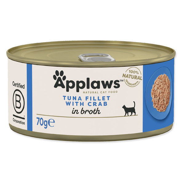 Applaws konzerva pre mačky tuniak a krab 24 x 70g