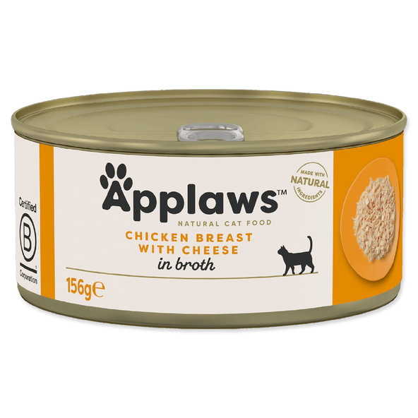Applaws konzerva pre mačky kuracie so syrom 156g