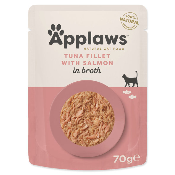 Applaws kapsička pre mačky tuniak a losos v želé 16 x 70g