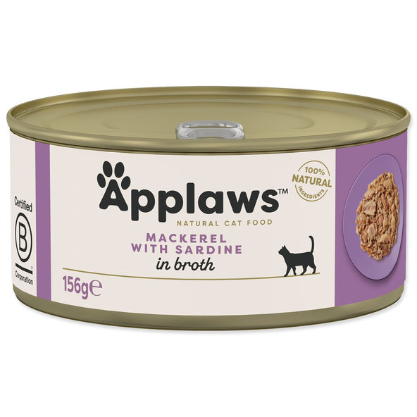 Applaws konzerva pre mačky makrela so sardinkami 156g