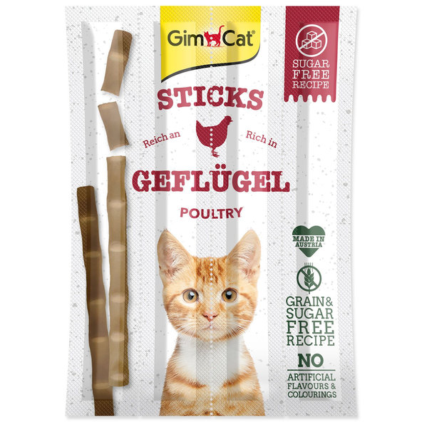 GimCat tyčinky hydina 4ks