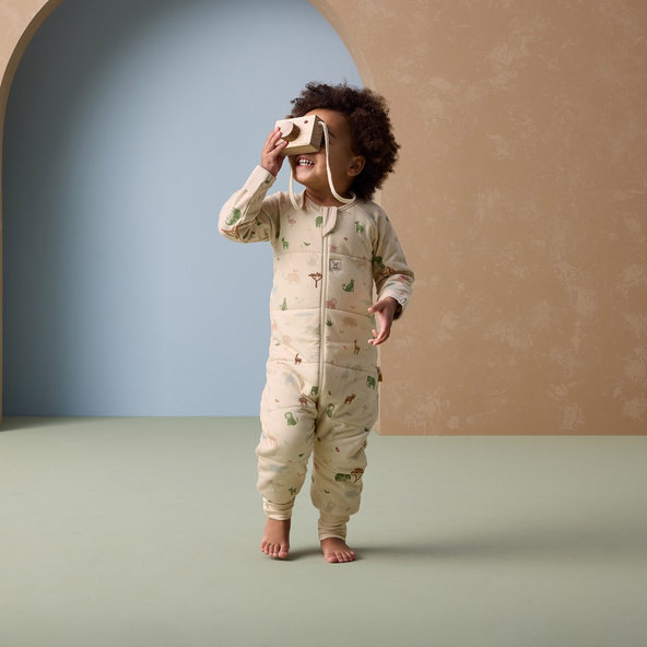 ERGOPOUCH Overal na spanie organická bavlna Onesie Savannah 6-12 m