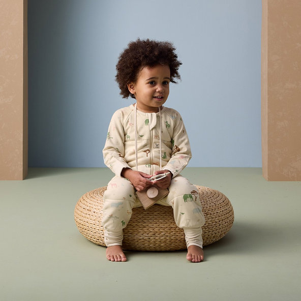 ERGOPOUCH Overal na spanie organická bavlna Onesie Savannah 6-12 m