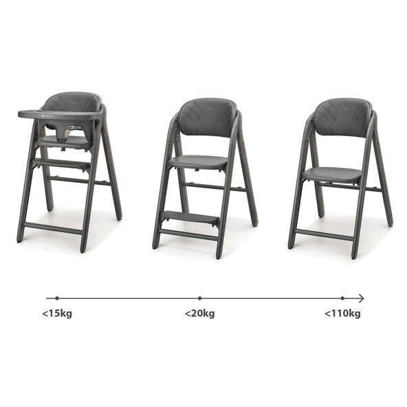 Kinderkraft jedálenská stolička Tino Grey