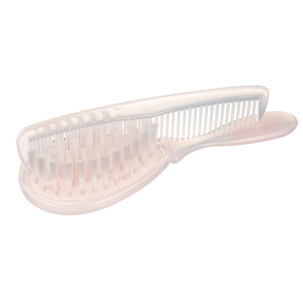 CANPOL BABIES Hrebeň a kefa detská - ružová