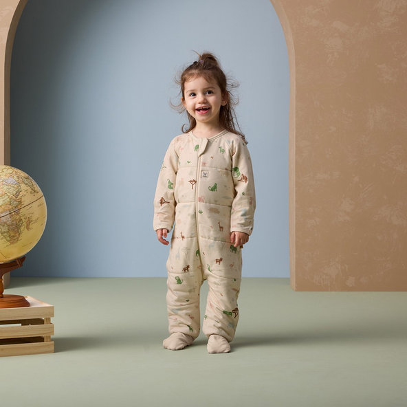 ERGOPOUCH Overal na spanie organická bavlna Onesie Savannah 6-12 m