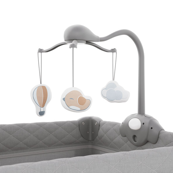 KINDERKRAFT Postieľka cestovná s príslušenstvom Leody Up Grey