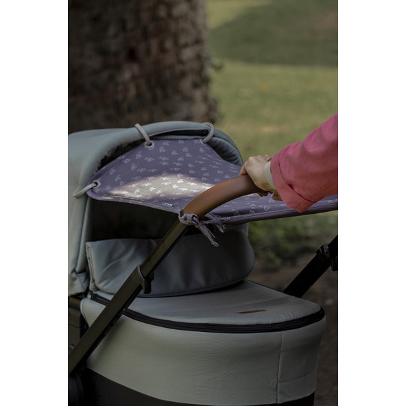 PETITE&MARS Clona slnečná do kočíka Sunny Grey Hills