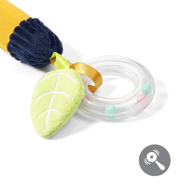 BABYONO Hračka pískacia s hrkalkou jazvec Edmund, 3m+