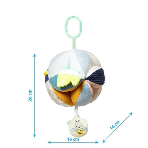 BABYONO Hračka edukačná lopta na C krúžku Woodland, 0m+