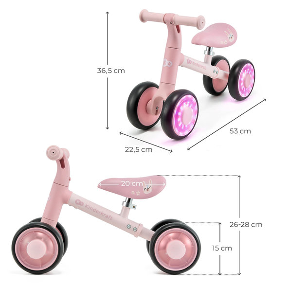 KINDERKRAFT odrážadlo Cutie Flash Pink