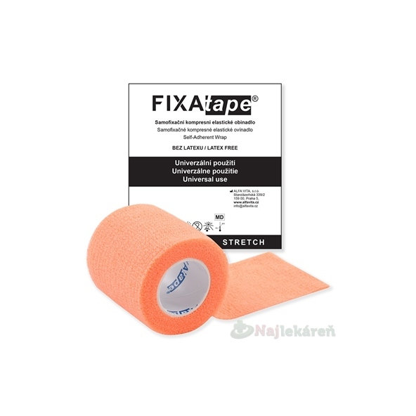 FIXAtape STRETCH Samofixačné ovínadlo oranžové 5cm x 450 cm 1 ks
