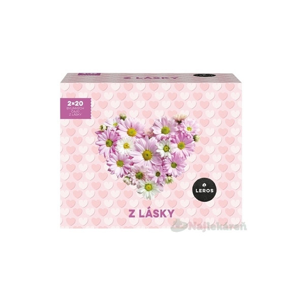 LEROS Z lásky 6 - darčeková sada čajov 2x20  vrecúšok