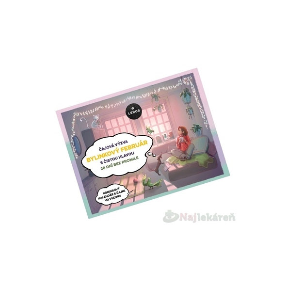 LEROS Bylinkový Február s čistou hlavou 6, set čajov + komiksový kalendár